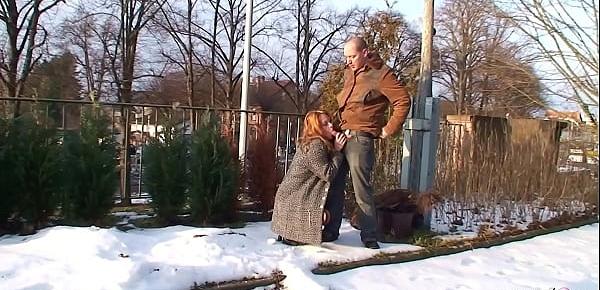  Real Ginger Street Whore Outdoor No Condom Sex with Stranger